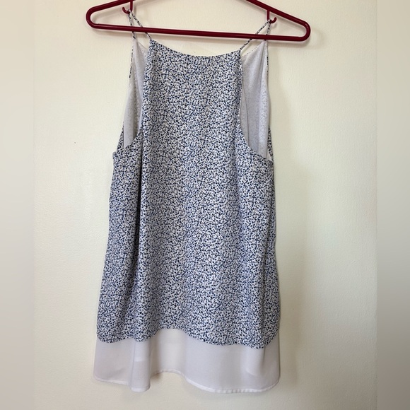 🎉4/30$🎉 Tristan Blue and White Asymmetrical Camisole with Tie Front 💙 - Picture 3 of 3